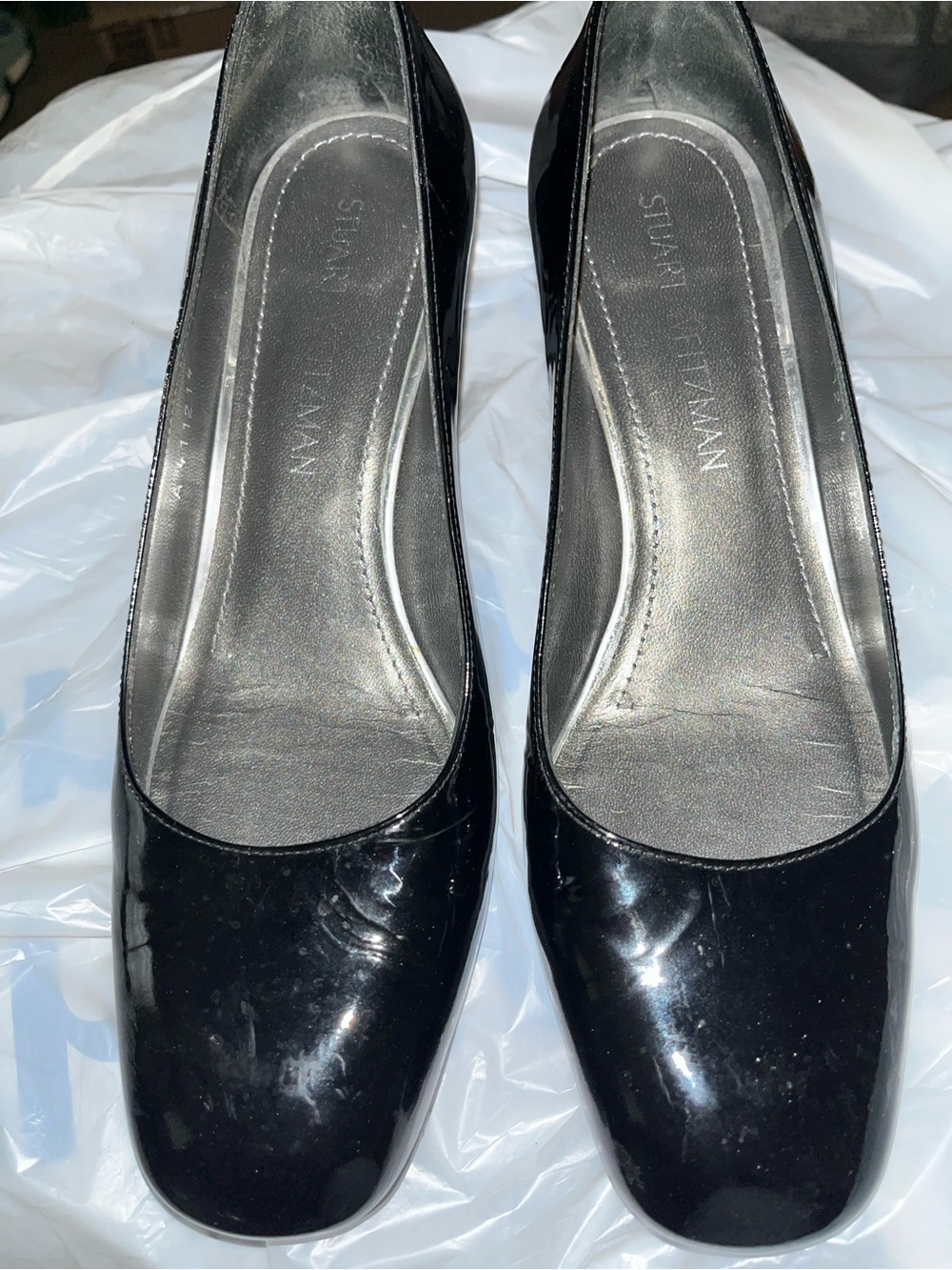Stuart Weitzman Black Patent Leather Flats